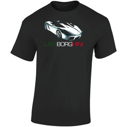 Lamborghini Italian Style  Retro Graphic Unisex Soft Cotton Black T Shirt