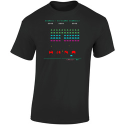 Retro Arcade Game Space Invaders  Retro Graphic Unisex Soft Cotton Black T Shirt