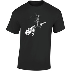 034  Retro Graphic Unisex Soft Cotton Black T Shirt