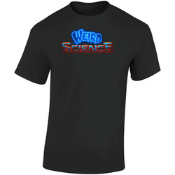 Weird Science Cool Retro Movie  Retro Graphic Unisex Soft Cotton Black T Shirt