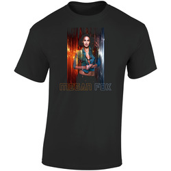 Megan Fox Hollywood Classic  Retro Graphic Unisex Soft Cotton Black T Shirt