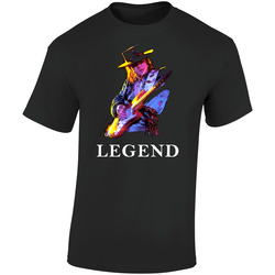 Stevie Ray Vaughn Rock N Roll  Retro Graphic Unisex Soft Cotton Black T Shirt