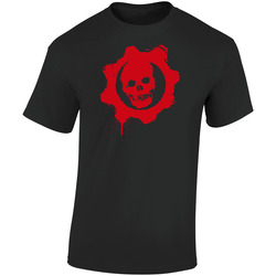 Cool Gears Of War Skull Video Game  Retro Graphic Unisex Soft Cotton Black T Shirt