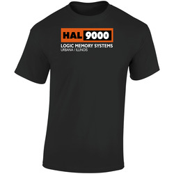 2001 A Space Odyssey Hal 9000  Retro Graphic Unisex Soft Cotton Black T Shirt