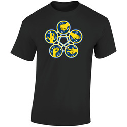 Rock Paper Scissors Geek Spock Star Trek Lizard  Retro Graphic Unisex Soft Cotton Black T Shirt