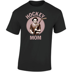 Hockey Mom  Retro Graphic Unisex Soft Cotton Black T Shirt