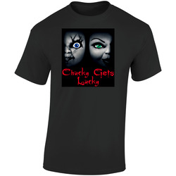 Bride Of Chucky Movie  Retro Graphic Unisex Soft Cotton Black T Shirt
