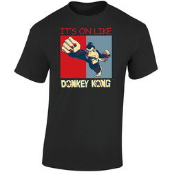 Its On Like Donkey Kong Retro 80s  Retro Graphic Unisex Soft Cotton Black T Shirt