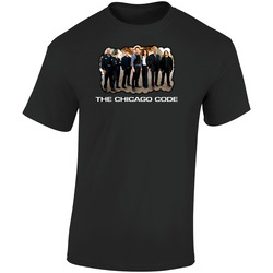 Jason Clarke Delroy Lindo The Chicago Code  Retro Graphic Unisex Soft Cotton Black T Shirt