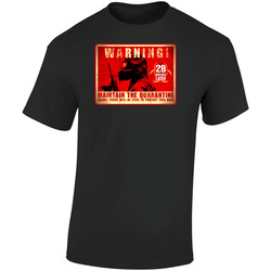 28 Days Later Cult Classic Horror Zombie Movie  Retro Graphic Unisex Soft Cotton Black T Shirt