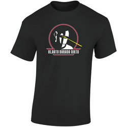 Day The Earth Stood Still Gort Klaatu Barada Nikto  Retro Graphic Unisex Soft Cotton Black T Shirt