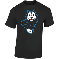 Felix The Cat Tv Show Cartoon  Retro Graphic Unisex Soft Cotton Black T Shirt