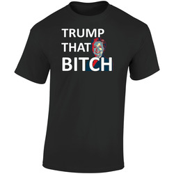 Trump That Hillary Donald Trump 2016  Retro Graphic Unisex Soft Cotton Black T Shirt