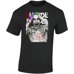 Suicide Squad Jared Leto Black  Retro Graphic Unisex Soft Cotton Black T Shirt
