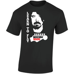 Rockin' 1000 Dave Grohl Black  Retro Graphic Unisex Soft Cotton Black T Shirt