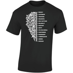 Beard Growth Chart 2 Black  Retro Graphic Unisex Soft Cotton Black T Shirt
