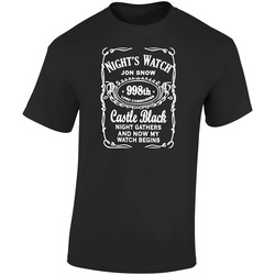 Night's Watch Jon Snow Castle Black Game Of Thrones  Retro Graphic Unisex Soft Cotton Black T Shirt