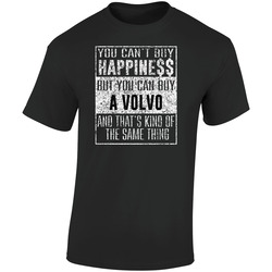 You Can't Buy Happiness Volvo Car Distressed Cool  Retro Graphic Unisex Soft Cotton Black T Shirt