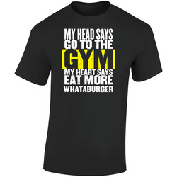 My Heart Says Eat More Whataburger Funny Food Gym Retro Graphic Unisex Soft Cotton Black T Shirt