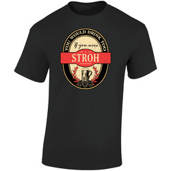 You Would Drink Too If You Are A Stroh Beer Label Last Name Worn Look Retro Graphic Unisex Soft Cotton Black T Shirt