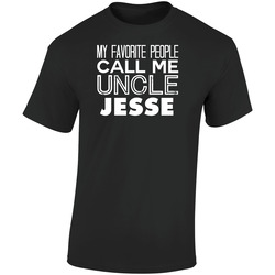 Favorite Uncle Jesse Trendy Cool Name Retro Graphic Unisex Soft Cotton Black T Shirt