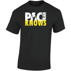 Pacman Knows Ultimate Fighting Retro Graphic Unisex Soft Cotton Black T Shirt