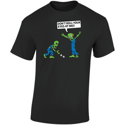 Don't Roll Your Eyes At Me Retro Graphic Unisex Soft Cotton Black T Shirt