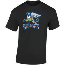 Grand Rapids Griffins  Retro Graphic Unisex Soft Cotton Black T Shirt