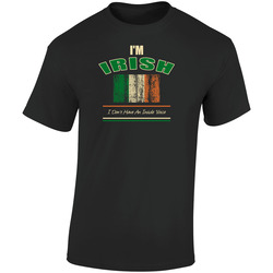 I'm Irish - No Inside Voice Retro Graphic Unisex Soft Cotton Black T Shirt