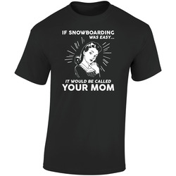 Snowboarding Easy Retro Graphic Unisex Soft Cotton Black T Shirt