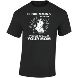 Drumming Easy Retro Graphic Unisex Soft Cotton Black T Shirt