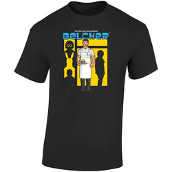 Belcher Family T-shirt Bob's Burgers Tee Cartoon Retro Graphic Unisex Soft Cotton Black T Shirt