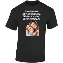 This Is A House Of Learned Doctors Step Brothers Movie  Quote Retro Graphic Unisex Soft Cotton Black T Shirt