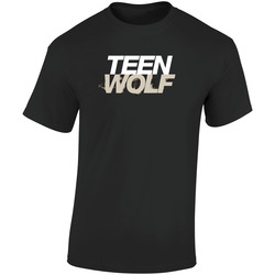 Teen Wolf Movie Tv Series Logo Black Retro Graphic Unisex Soft Cotton Black T Shirt