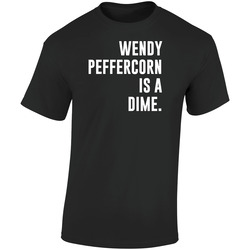 Wendy Peffercorn Is A Dime Mychal Kendricks Football Player Wore Retro Graphic Unisex Soft Cotton Black T Shirt