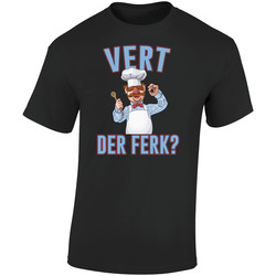 Vert Der Ferk Swedish Chef Quote Muppets Fan Retro Graphic Unisex Soft Cotton Black T Shirt