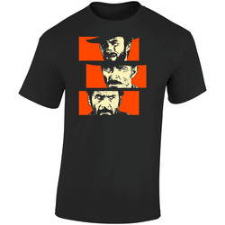 The Good The Bad And The Ugly Silhouette Western Movie Fan Retro Graphic Unisex Soft Cotton Black T Shirt