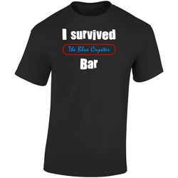I Survived The Blue Oyster Bar Police Academy Retro Graphic Unisex Soft Cotton Black T Shirt