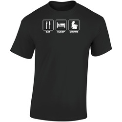 Eat Sleep Drums Drummer Retro Graphic Unisex Soft Cotton Black T Shirt