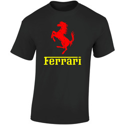 Ferrari Retro Graphic Unisex Soft Cotton Black T Shirt
