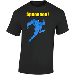 The Tick Spoon Cartoon Comic Retro Graphic Unisex Soft Cotton Black T Shirt