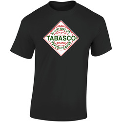 Tabasco Black Retro Graphic Unisex Soft Cotton Black T Shirt