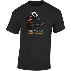 Neil Young Guitar Retro Graphic Unisex Soft Cotton Black T Shirt