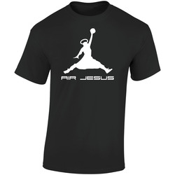 Air Jesus God Christ Christian Religion Retro Graphic Unisex Soft Cotton Black T Shirt