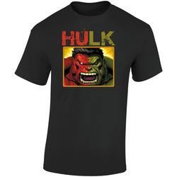 Red Hulk Green Hulk Comic Retro Graphic Unisex Soft Cotton Black T Shirt