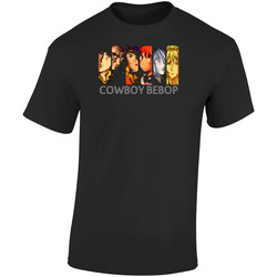 Cowboy Bebop Anime Retro Graphic Unisex Soft Cotton Black T Shirt