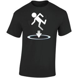 Portal Half Life Orange Box Video Game Retro Graphic Unisex Soft Cotton Black T Shirt