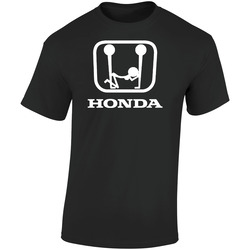 Honda Logo Funny Retro Graphic Unisex Soft Cotton Black T Shirt