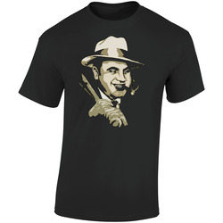 Al Capone Baseball Bat Retro Graphic Unisex Soft Cotton Black T Shirt