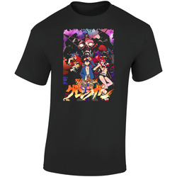 Tengen Toppa Gurren Lagann Anime Tv Show Retro Graphic Unisex Soft Cotton Black T Shirt